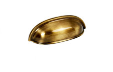Alno A1262-AE Rustic 3" Center to Center Solid Brass Shell Cabinet Cup Pull