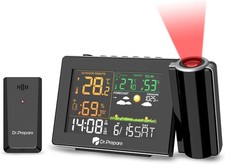 Wetterstation mit Außensensor DCF Projektionswecker Projektionsfokus Einstellbar