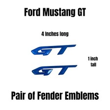 Gt Logo Badge Emblem Set Of 2 New. Blue Color