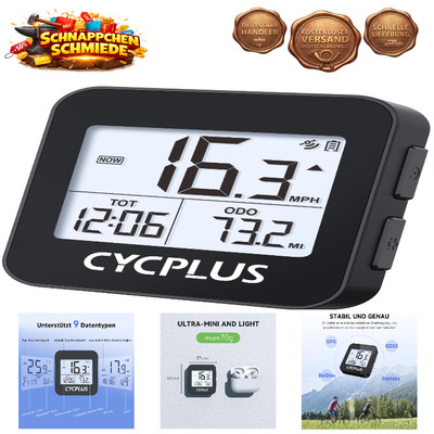 CYCPLUS GPS Fahrradcomputer Drahtlos Wasserdicht Kilometerzähler G1