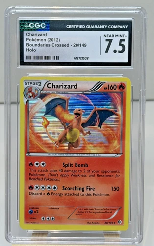 2012 Pokemon Boundaries Crossed Charizard #20 - Cosmos Holo - CGC 7.5 Near Mint+