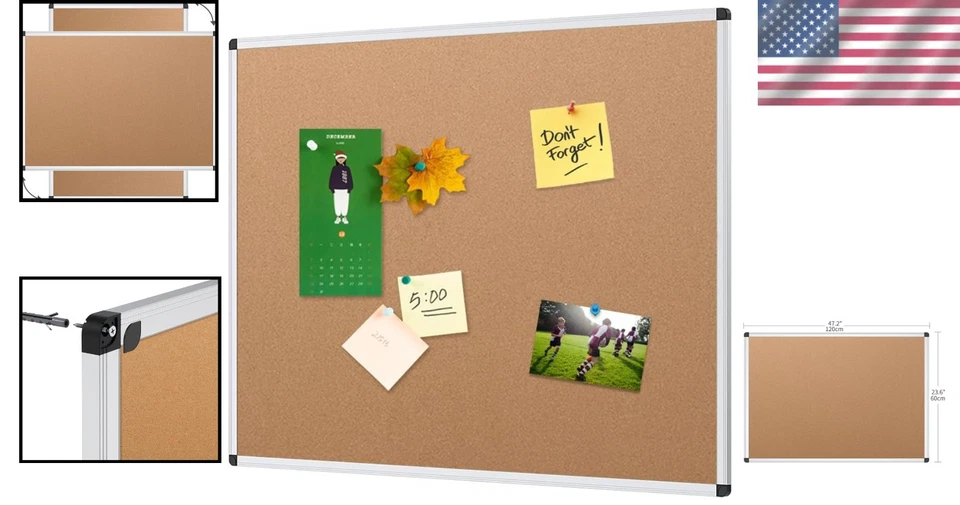 Natural Cork Bulletin Board with Silver Frame - Image 2 of 4