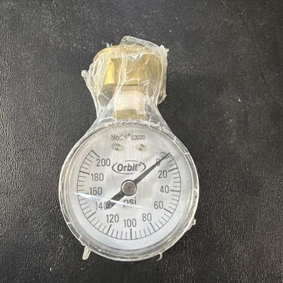 #ad Orbit Water Pressure Gauge 0 200 Psi model 53020 $7.50