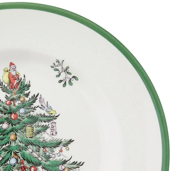 Plato de cena Spode árbol de Navidad, juego de loza de 4 - 10,5 pulgadas Foto 3 de 4