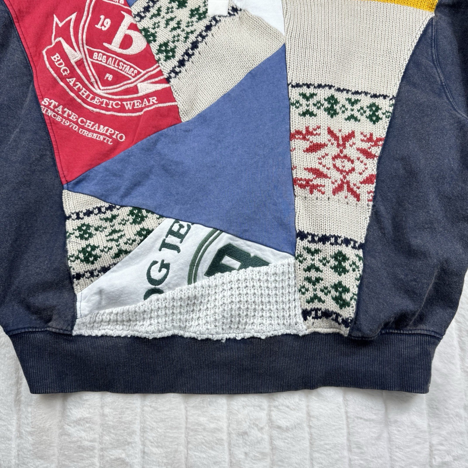 BDG Crochet Patchwork Embroidered Collar Sweatshi… - image 12