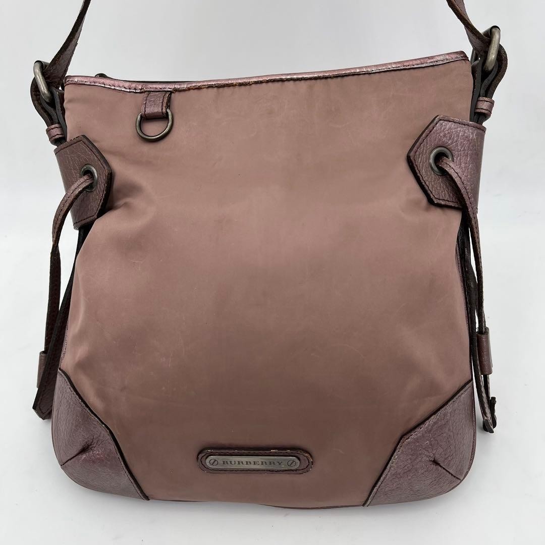 Used  Burberry Crossbody Shoulder Bag Nova Check Logo Hardware Mauve Pink JAPAN thumbnail 2