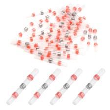 100 Pcs Solder Seal Wire Connectors, 22-18 AWG Waterproof Self Red AWG 22-18