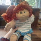 Cabbage Patch Kids Doll 1984 Green Eyes Red Hair Xavier Roberts striped w diaper
