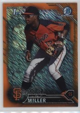2016 Bowman Chrome Prospects Orange Shimmer Refractor Jalen Miller #BCP206 00em