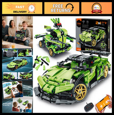 STEM Building Blocks Kit - 2 in 1 Remote Control Race Car  Robot Toy, Gift for