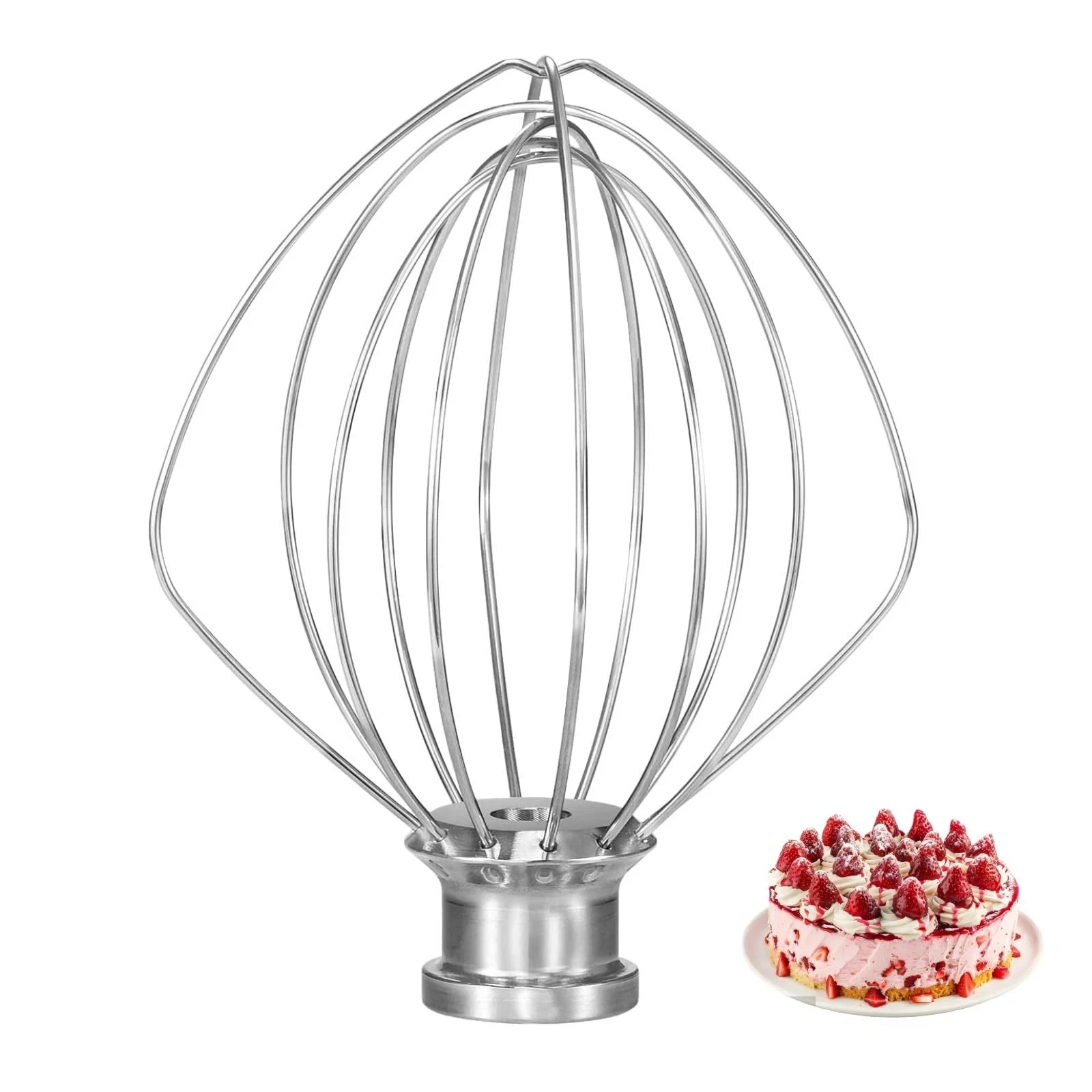 K45WW Stainless Steel Wire Whisk Attachment for KitchenAid 4.5 & 5 Qt Tilt-He...