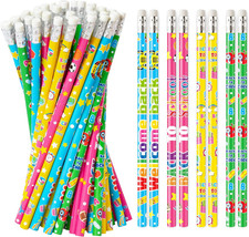 60Pcs Back to School Pencils with Erasers - 4 Designs 2 HB Pencil in Bulk ...