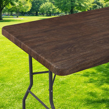 Printed Spandex 24" x 48" Table Cloth, Elastic Fitted Tablecloth Rectangle Pat