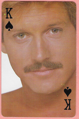 1982 Chippendales Single Swap Playing Card, Male Dancer, King of Spades - VG