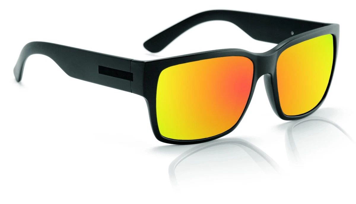 HOVEN sunglasses dark purple with orange Polarized Round Verona Horn Rimmed Sunglasses - Black Orange  main image 3