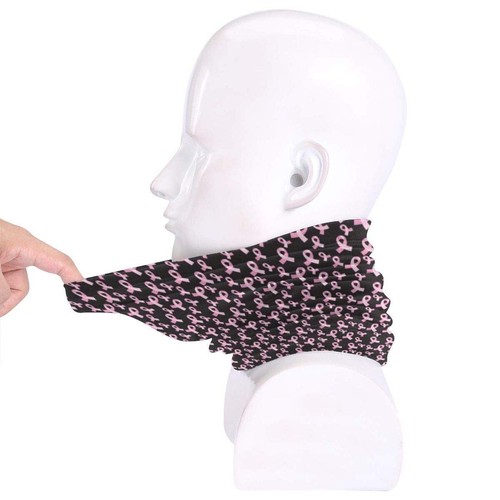 Sciarpa sensibilizzazione cancro al seno maschera antivento collo glangia nastro rosa - Foto 5 di 6