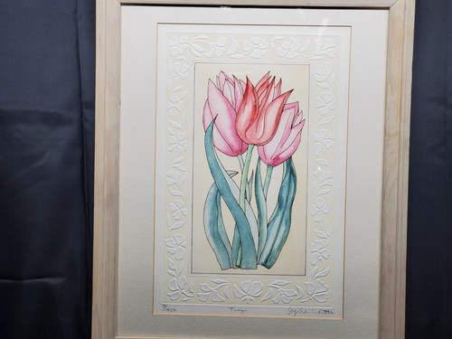 Stephen Whittle Framed Limited Ed, #5/450 Etching "Tulips" 22"x18" - Picture 2 of 13