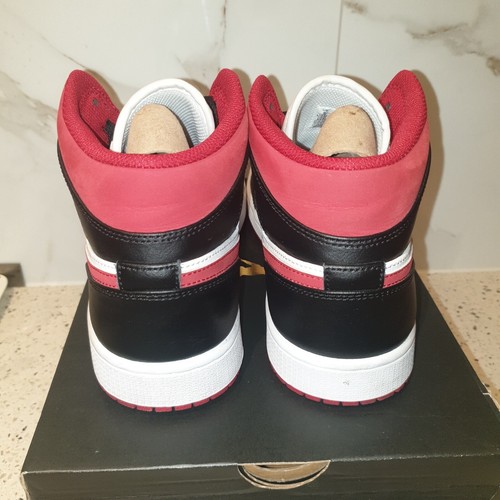 Men’s Air Jordan 1 Mid - White/Gym Red-Black size US 9 - Picture 5 of 7