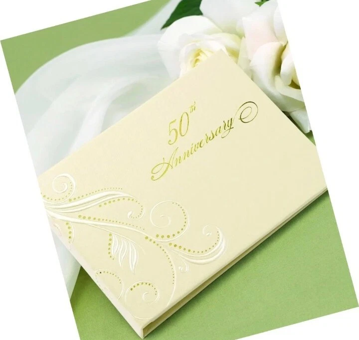 Libro de visitas Hortense B. Hewitt 50 aniversario Swirl Dots, 7,5 x 5,75 pulgadas Foto 3 de 4