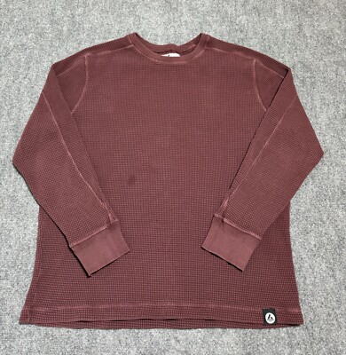 American Giant Shirt Waffle Knit Thermal Long Sleeve Cotton