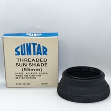 Suntar 55mm Collapsible Folding Rubber Lens Hood Sun Shade Screw-in Japan w/Box