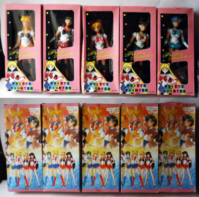 5X VINTAGE 90'S SAILOR MOON RUBBER KO DOLLS MERCURY MARS JUPITER