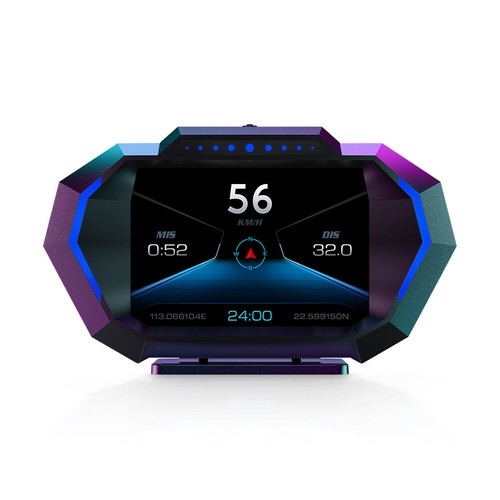 Car HUD OBD+GPS Head Up Display Speedometer Slope Meter Water Temp Compass P24 - Picture 13 of 16