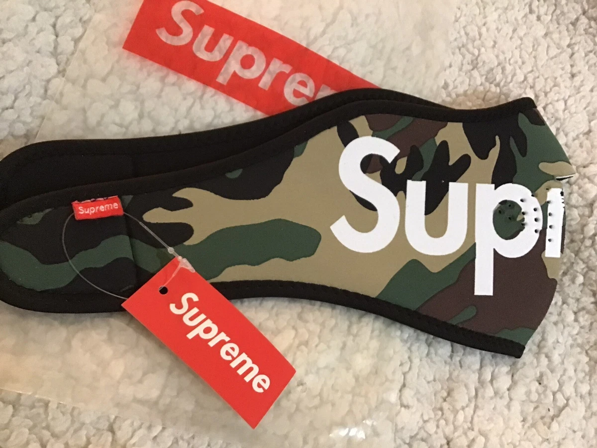 NEW AUTHENTIC SUPREME Neoprene Face Mask CAMO GREAT Protection for