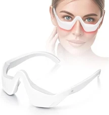 Red Light Therapy Eye Massager - EMS Microcurrent Anti-Aging Under Eye Glasses