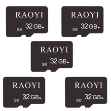 5PCS 32GB Micro SD Card TF Micro SDHC Card Memory Card + An Adapter For Camera