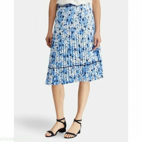 LAUREN Ralph Lauren WOMEN'S FLORAL PRINT ACCORDION PLEAT SKIRT size 2 ret $145