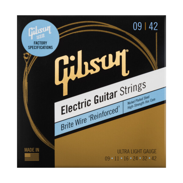 Электрические сверхлегкие струны GIBSON Brite усиленные проволокой 009-042 2690₽