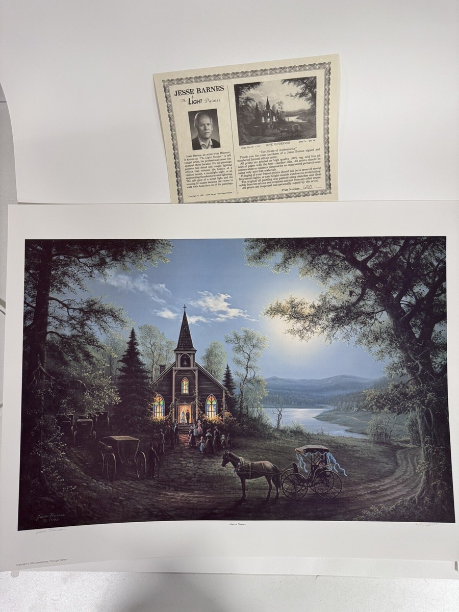 Jesse Barnes Hand Signed Numbered Print Love is Forever #690