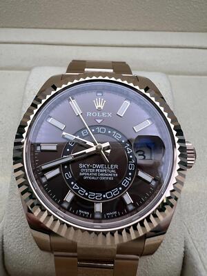 Rolex Sky-Dweller 42mm 326935 18K Rose Gold Chocolate Dial Box