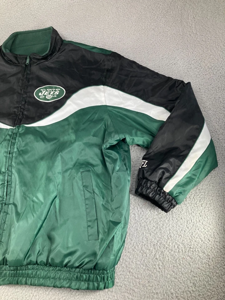 Chaqueta New York Jets Para Hombre 2XL XXL Verde Reversible Vellón G III NFL Fútbol Foto 3 de 4