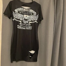 Black and White Speedy Tee Dress #motorcycle Size M
