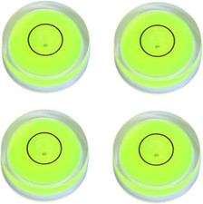 4Pcs Small Circular Bubble Levels with Double Sided Adhesive Bottom Mini Little