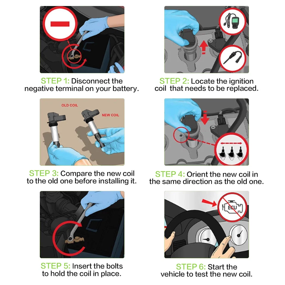 4PCS NEW Ignition Coil For 2010-2012 Subaru Legacy Outback 2.5L UF668 22433AA620 Foto 2 de 4