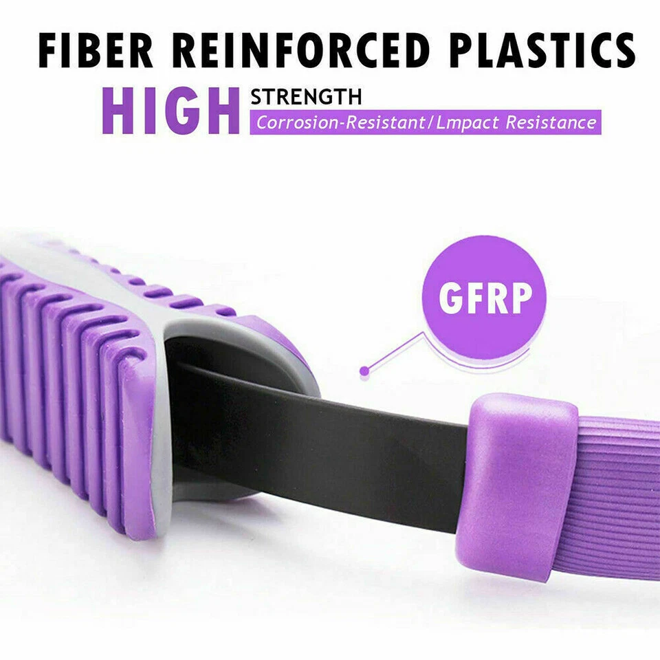 Anel de Pilates Yoga Círculo Fitness Body Trainer Bandas de Resistência Exercício Yoga Kit - Imagem 2 de 4
