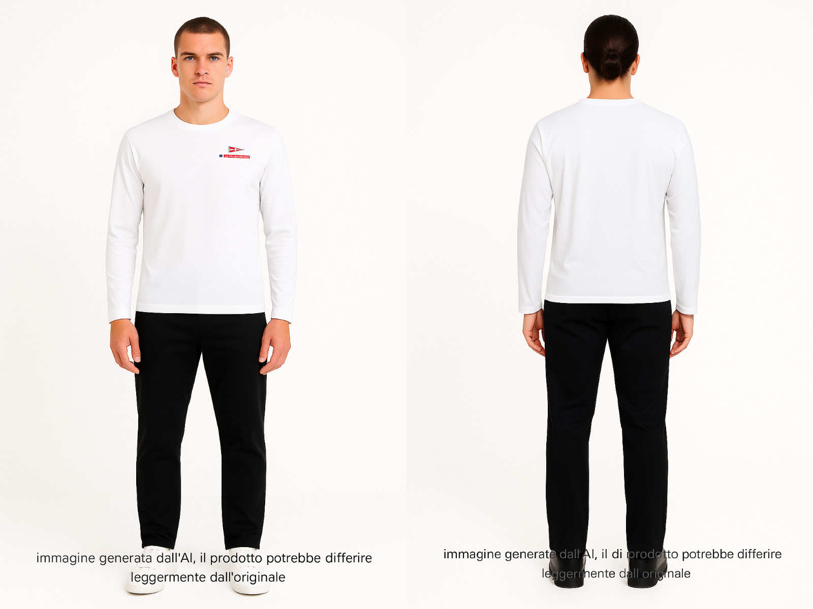 Prada Luna Red Mens White T Shirt Size L Long Sleeve Jersey Rare