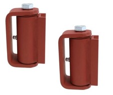 Guardian 2115.100 Standard Hinge Flat to Gate Round to Post (Prime Coated) Pair