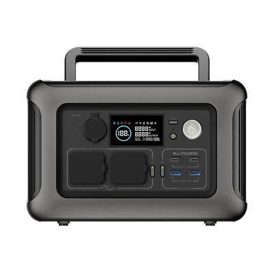 ALLPOWERS Portable Power Station 600W Battery Backup Solar Generator For Outdoor