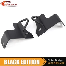 2X Black Tailgate Tie Down Hooks Cargo Bed Anchor Rings Trim For RAM 1500 09-17