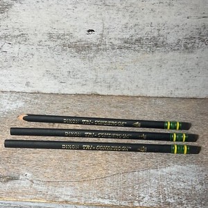 Lot of 3 Dixon Tri-Conderoga Woodcase Pencil, HB #2, Black Barrel READ BELOW