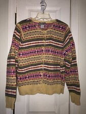 VTG Tiara Int  L Bright Spring Multi-Color classic Button up Cardigan size XL