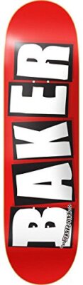 Baker Brand Logo Skateboard Deck -8.0 Red/White DECK ONLY | eBay