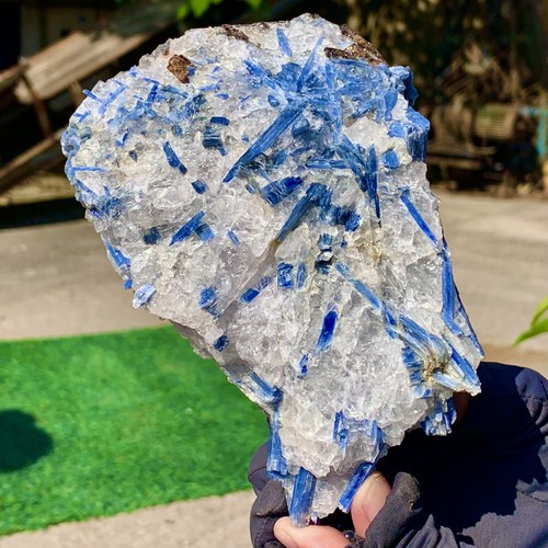 1.48LB Rare!! Natural beautiful Blue KYANITE with Quartz Crystal Specimen Rough - Picture 17 of 19