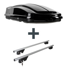 Dachbox LEVUP Space 430 Duo + Dachträger Menabo Sherman für Mercedes GLB X247 NP