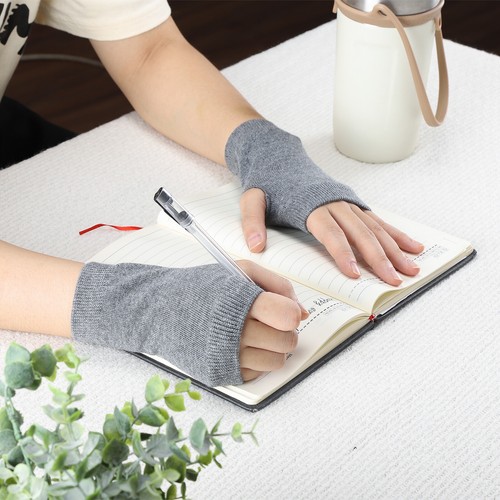 NEU Halb Fingerlose Handschuhe Winter Strickhandschuhe Weich Warm Damen Herren - Bild 41 von 53