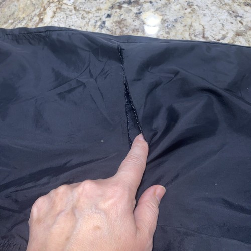 Vintage 90’s Large Wind Pants Ankle Zipper, Black Nike. GB Packers. See Defects - Picture 7 of 19